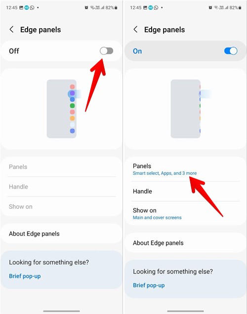 Samsung Edge Panels Enable