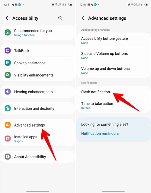 Samsung Flash Notification