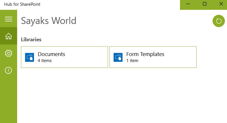 Hub for SharePoint, a Microsoft utility which downloads SharePoint online data.