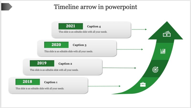Timeline Arrow template for PowerPoint