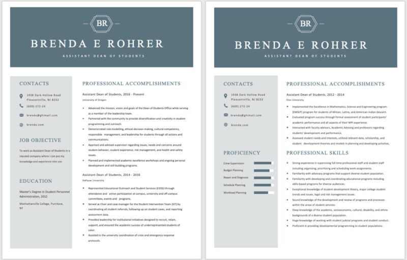 Title Student Resume template for Word