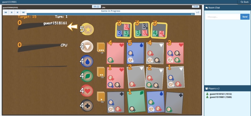 Playing Azee on Mattle.