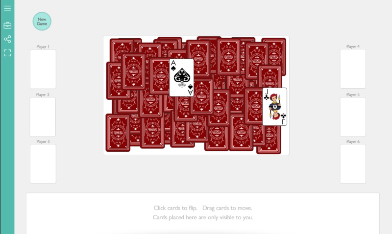 Playing a round of Go Fish on PlayingCards site.