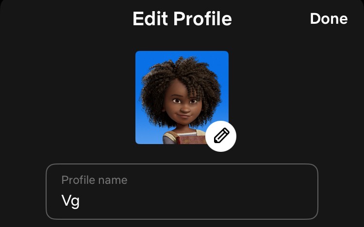 Tap Done after choosing a new image