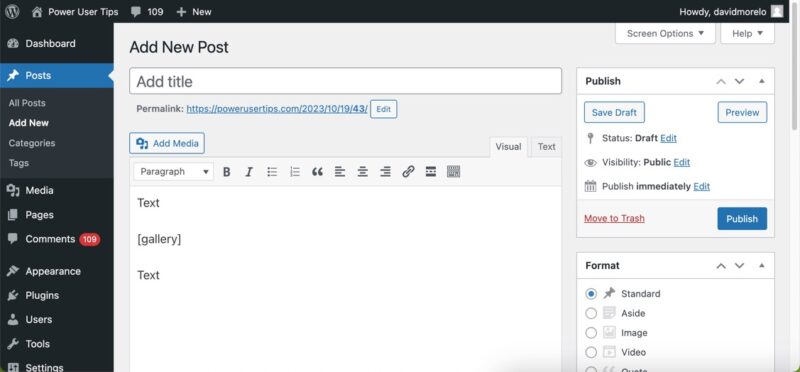 Classic Editor Shortcodes