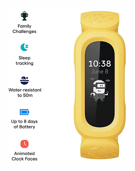 Fitbit Ace 3 Activity Tracker Kids Minions Features