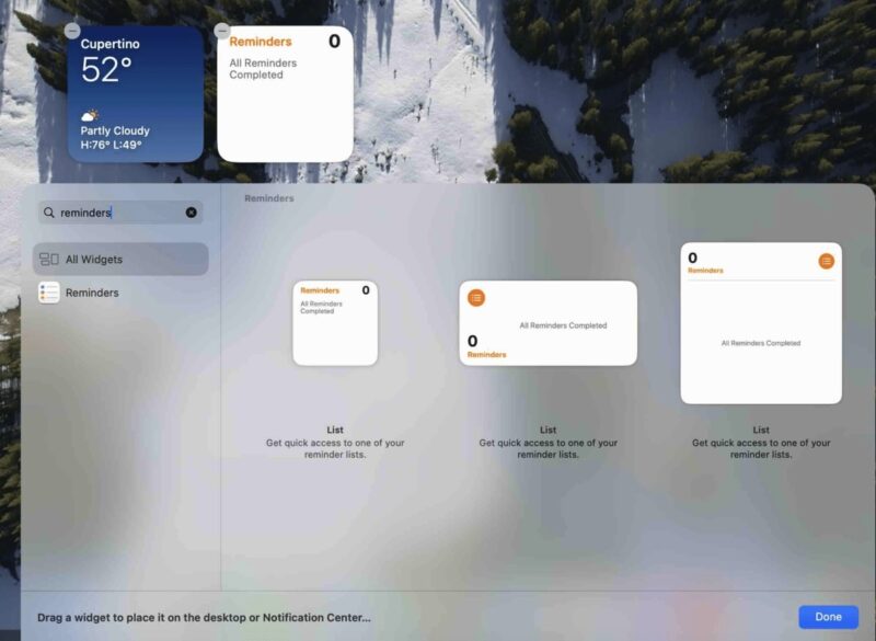 Multiple widgets will be snapped to a grid.