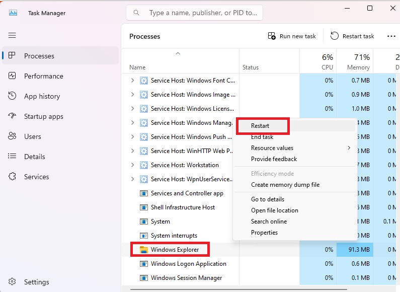 How To Fix Copy And Paste Not Working In Windows Restart Explorer