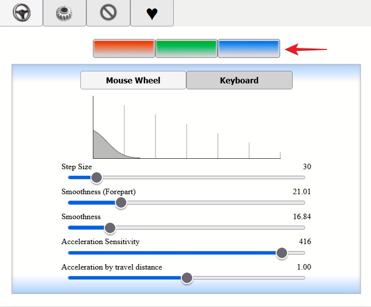 Tweaking settings in add-on for Firefox.