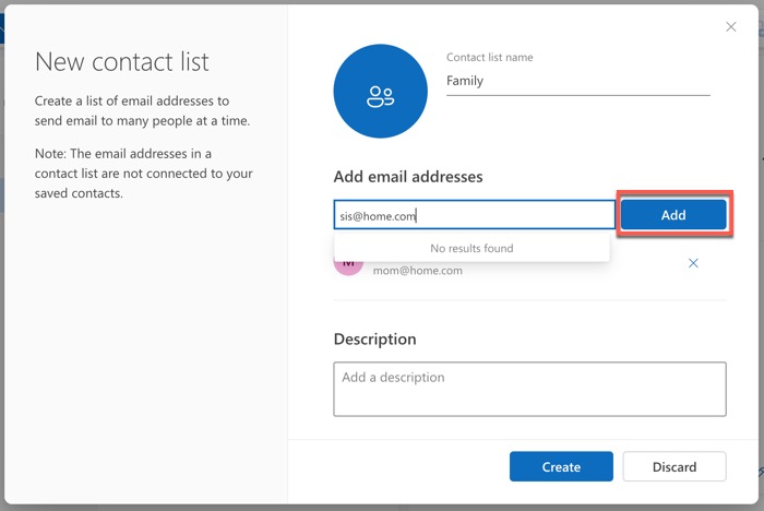 New Contact Add Button Highlighted