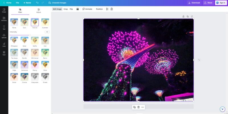 Online Photo Editor Canva Filters