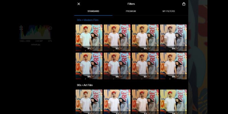 Online Photo Editor Polarr Filters