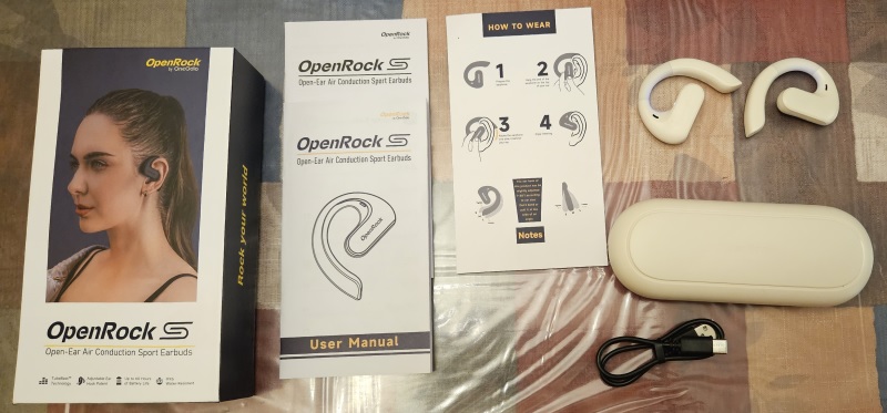 Openrock S Open Ear Air Conduction Sport Earbuds Review Unboxing