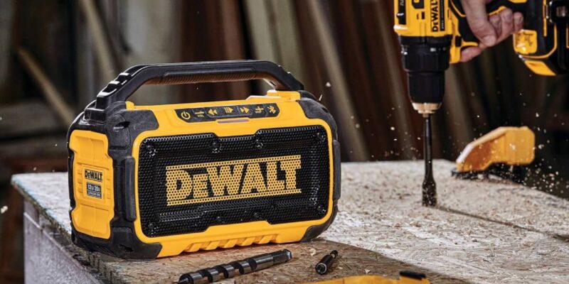 Rugged Bluetooth Speaker Dewalt Jobsite Drill