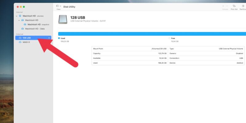 Usb Format Mac, Select USB Drive