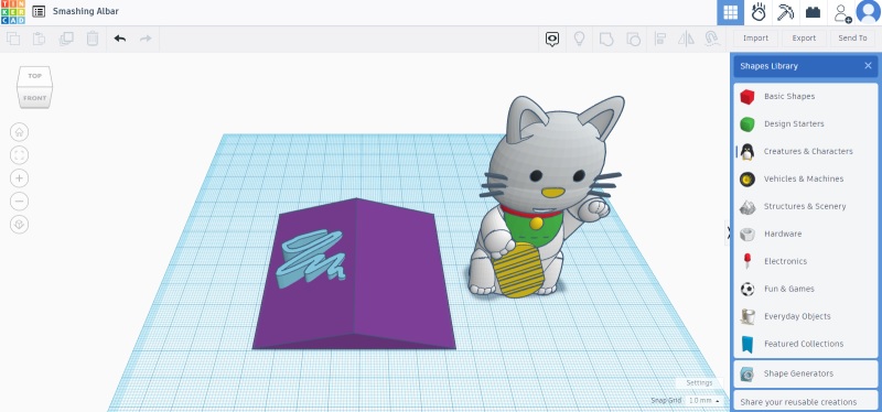Using the Shapes Library in Tinkercad.