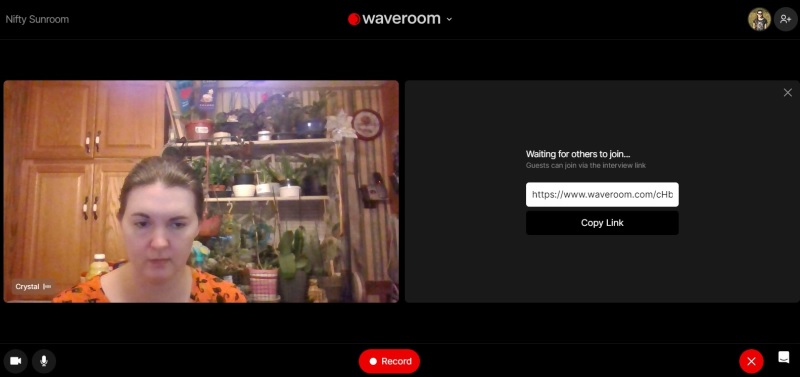 Invite more people to your meeting or record yourself.