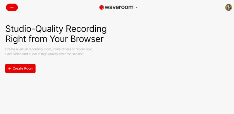 The Waveroom Studio dashboard to manage your rooms.