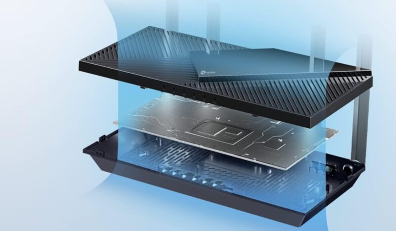 TP-Link WiFi 6 router cooling diagram