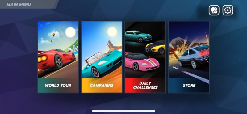 Horizon Chase Racing Game Options