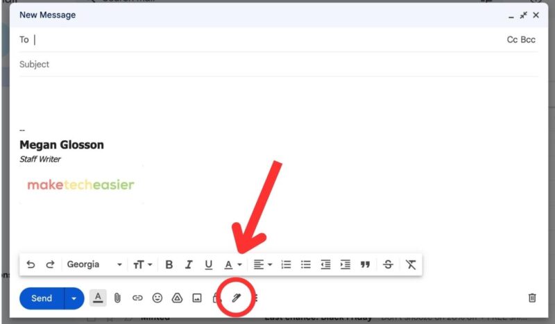 Multiple Gmail Signatures Select Signature