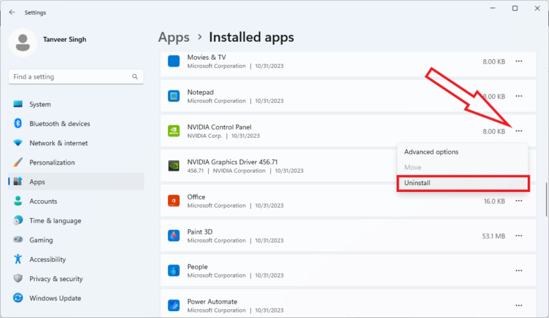 Nvidia Control Panel Not Opening Fixes Uninstall Application