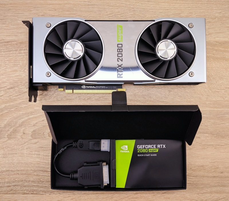 Nvidia graphics card and box