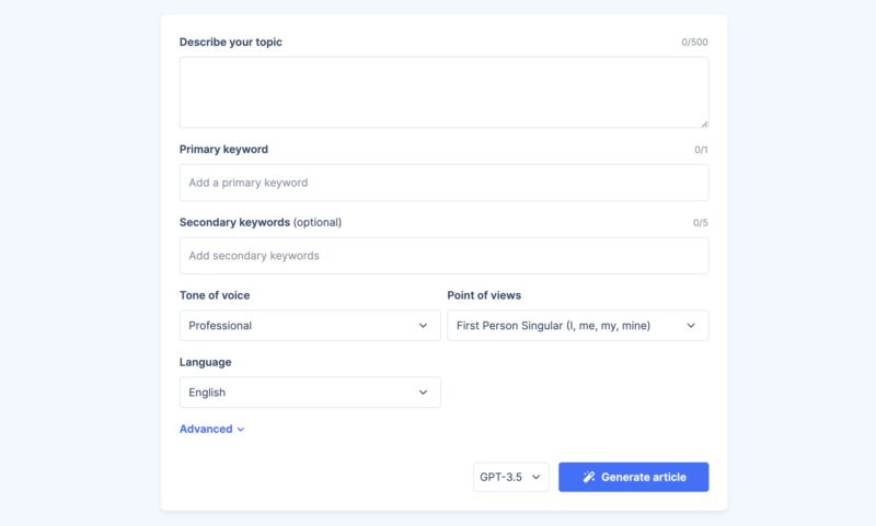 HIX Articlegpt One Click Mode