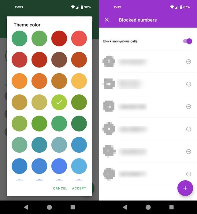Easy Phone app interface overview.