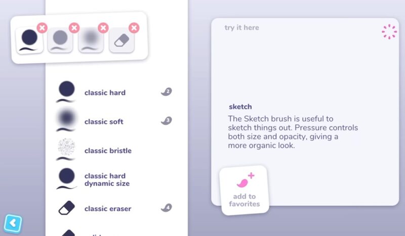 Trying out drawing tools in Colors LIve.