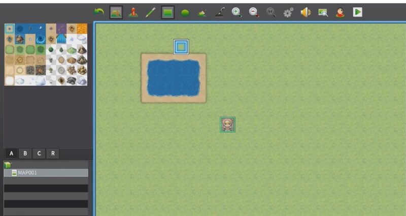 Creating a new game on RPG Maker MV.