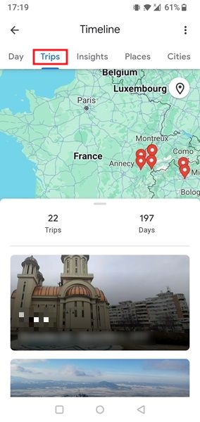 Google Maps Location History Mobile Trips