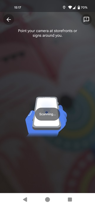 Calibration in action in Google Maps app for Android.