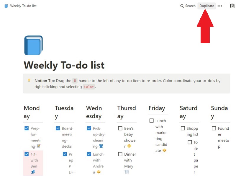 Add a template to Notion from a Notion.site using Duplicate option.