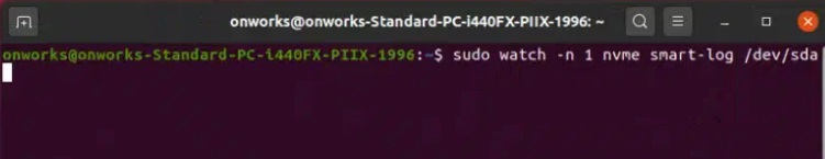 Running the NVMe-cli tool to check disk health.