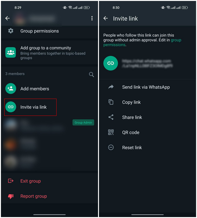 Invite members to WhatsApp group