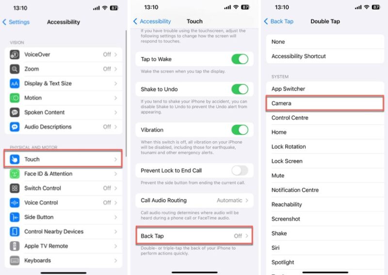 Iphone Camera Back Tap