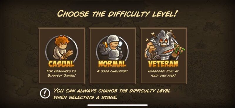 Kingdom Rush Difficulty Levels