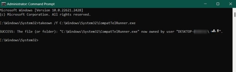 Executing command in cmd. 