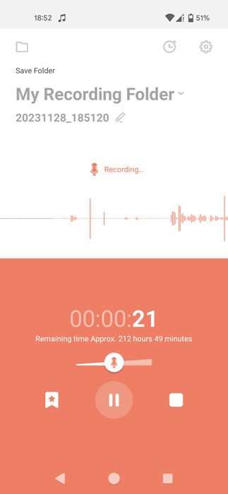 GOM Recording app interface overview.