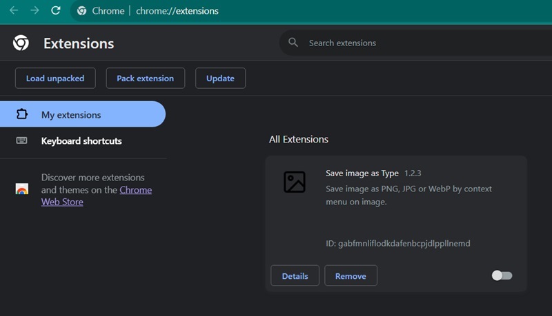 Disabling extensions in Chrome browser.
