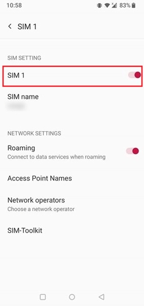 Checking whether SIM card is enabled on Android phone. 