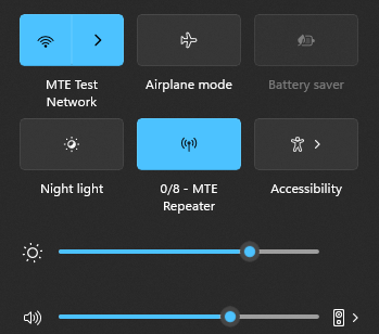 Click on the networking icon in your taskbar.