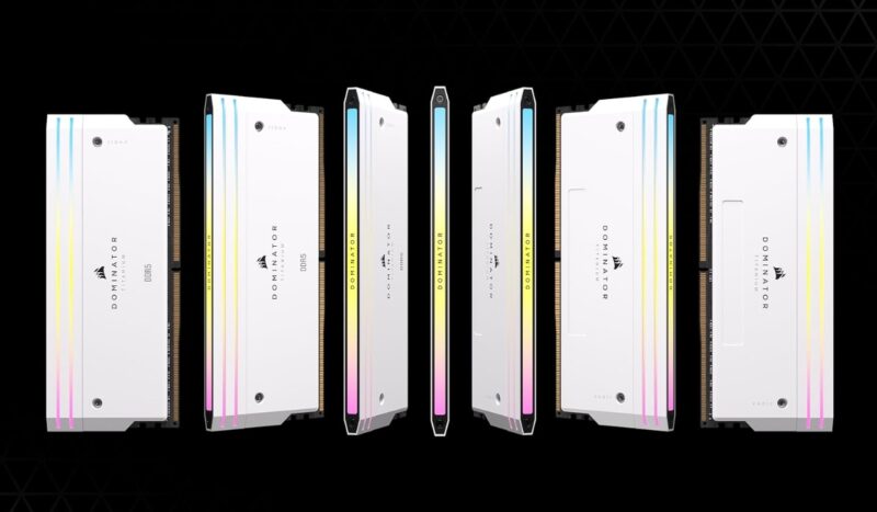 Corsair Dominator Titanium RGB RAM white