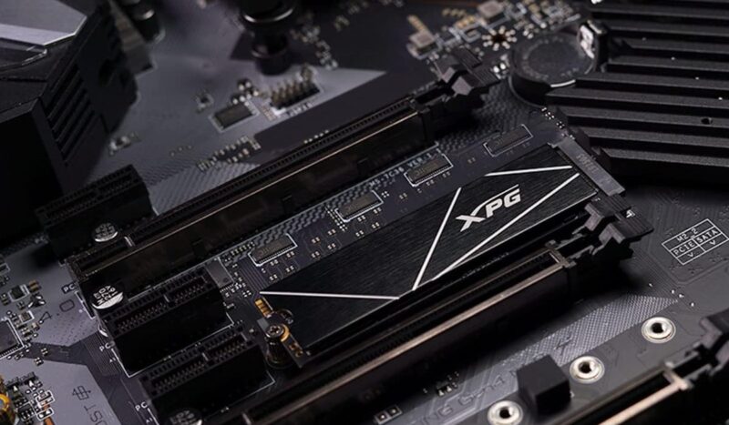 Adata XPG Gammix S70 Blade SSD on a motherboard