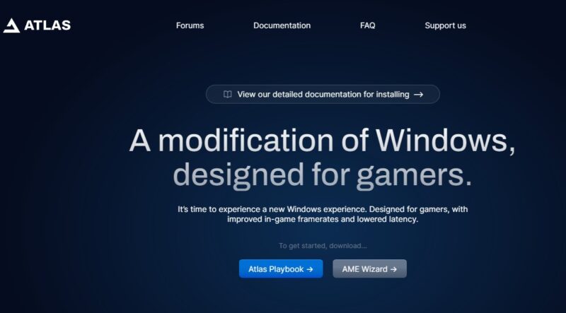 AtlasOS home page
