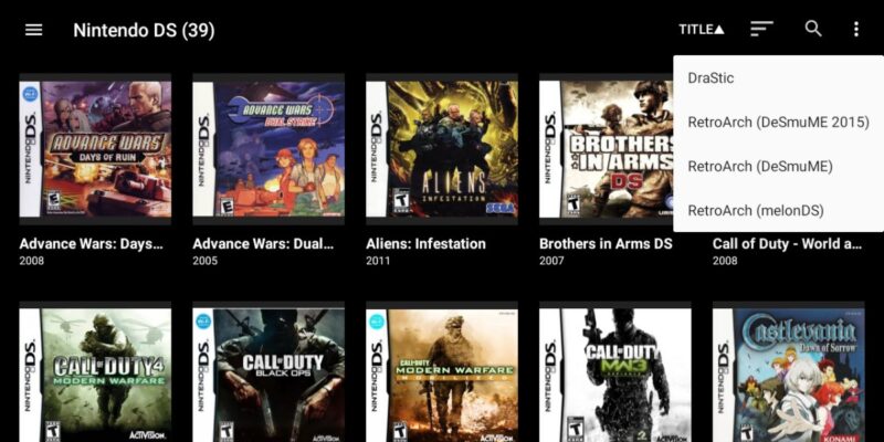 Dig Emulator Frontend Emulator Menu