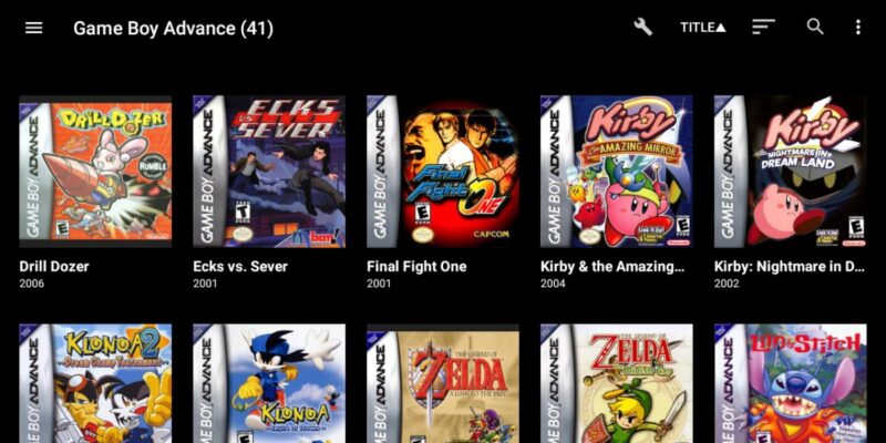 Dig Emulator Frontend Gameboyadvance Menu