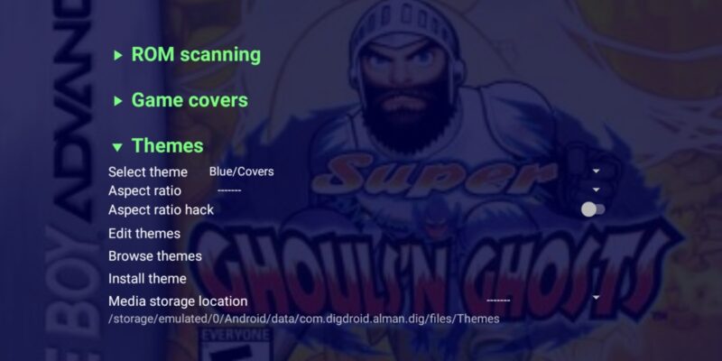 Dig Emulator Frontend Install Theme Menu