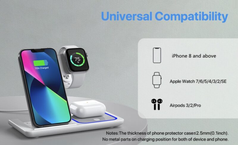 Yoxinta Wireless Charging Station Universal Compatibility